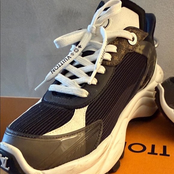 Louis Vuitton Monogram Black and White Sneakers - Picture 3 of 5